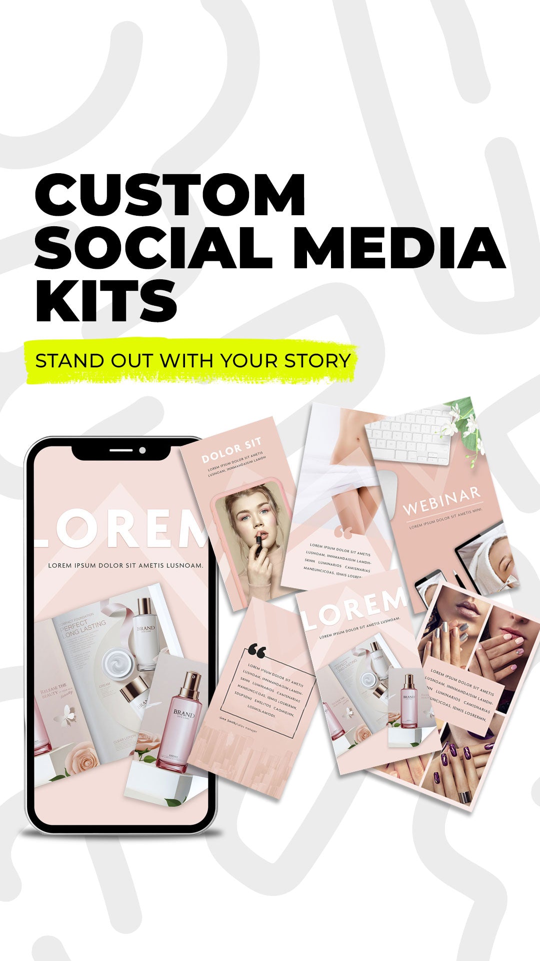 Custom Social Media Kit designed by East Canvas in Tampa.