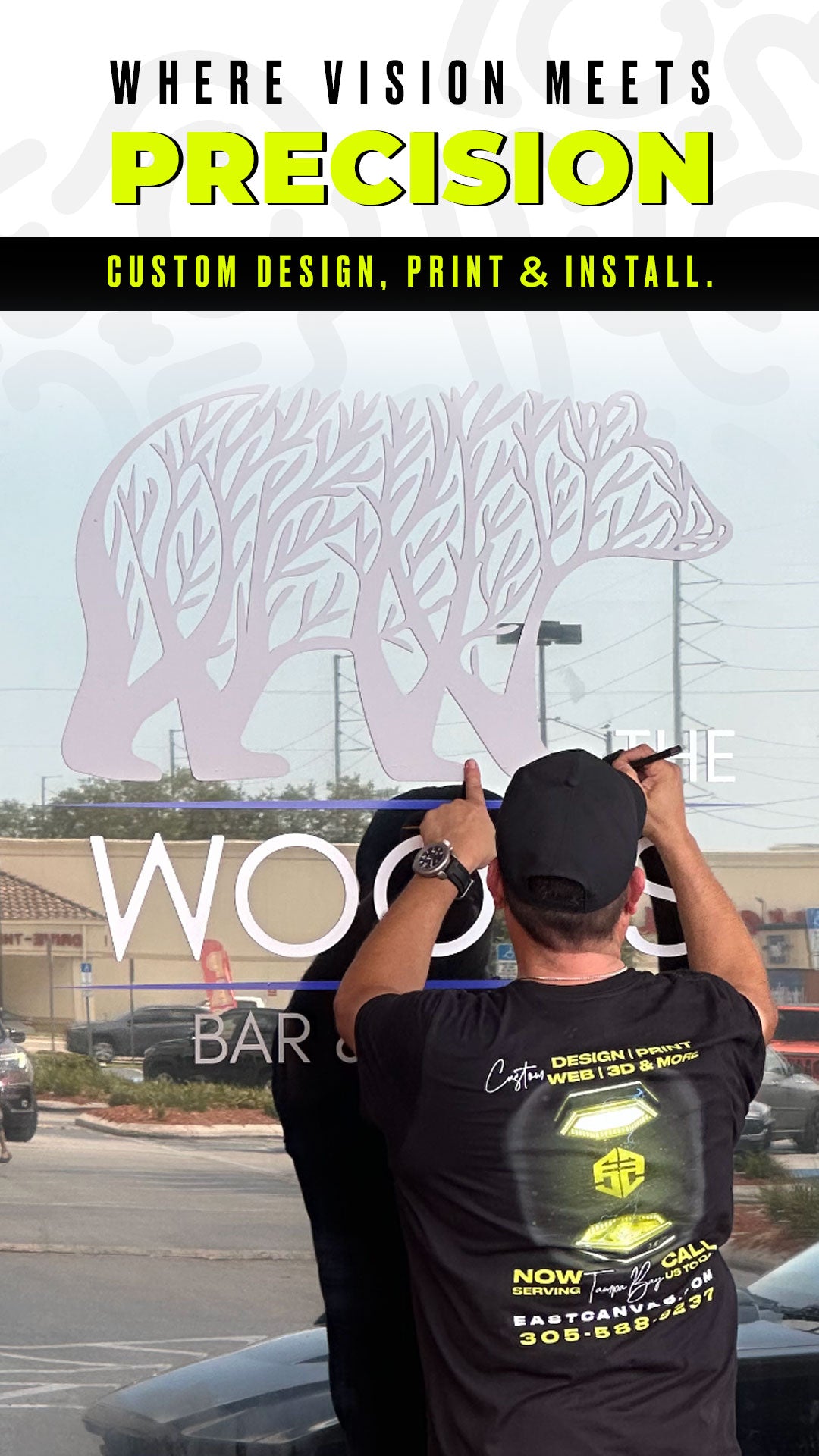 Graphics Installation Services by East Canvas in Tampa.